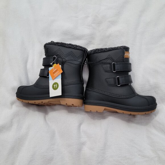 Cat & Jack Size 11 Black Toddler Winter Boots - Picture 14 of 14